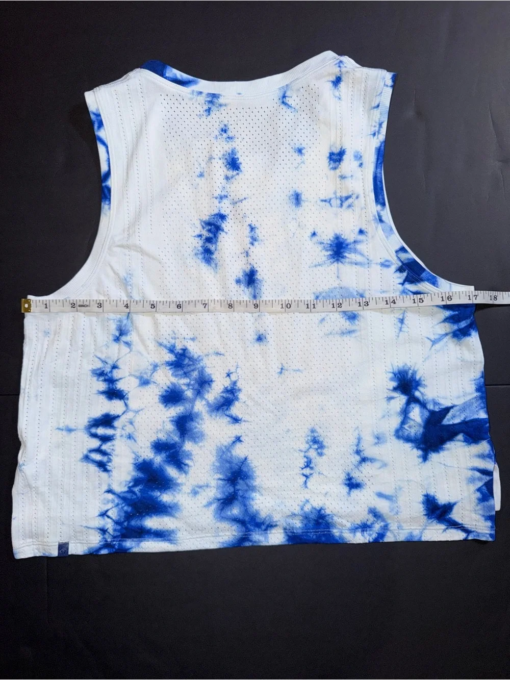 Lululemon Blue & White Tie-Dye Crop Tank Top Size 6